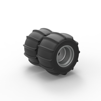 Diecast Double Rear wheel for Dune Buggy Scale 1:25 - Thumbnail 9