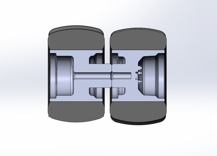 Diecast Double Rear wheel for Dune Buggy Scale 1:25 3D Print 493313