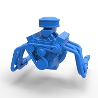 Diecast engine V8 for water pumper Sand buggy 1:25 - Thumbnail 4