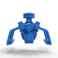 Diecast engine V8 for water pumper Sand buggy 1:25 - Thumbnail 5