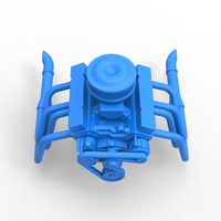 Diecast engine V8 for water pumper Sand buggy 1:25 - Thumbnail 6