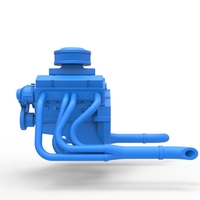 Diecast engine V8 for water pumper Sand buggy 1:25 - Thumbnail 7