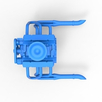 Diecast engine V8 for water pumper Sand buggy 1:25 - Thumbnail 9