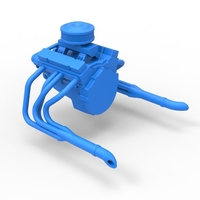 Diecast engine V8 for water pumper Sand buggy 1:25 - Thumbnail 10