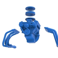 Diecast engine V8 for water pumper Sand buggy 1:25 - Thumbnail 15