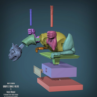 Haunted Mansion Gargoyle Candle Holder 3D printable sculpture - Thumbnail 4