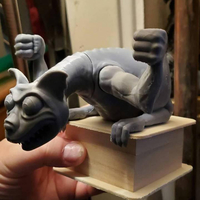 Haunted Mansion Gargoyle Candle Holder 3D printable sculpture - Thumbnail 5