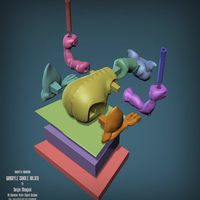 Haunted Mansion Gargoyle Candle Holder 3D printable sculpture - Thumbnail 8