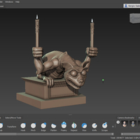 Haunted Mansion Gargoyle Candle Holder 3D printable sculpture - Thumbnail 10