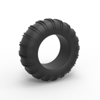 Small Diecast Dune buggy rear tire 22 Scale 1:25 3D Printing 493355