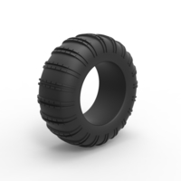 Diecast Dune buggy rear tire 22 Scale 1:25 - Thumbnail 2