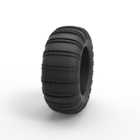 Diecast Dune buggy rear tire 22 Scale 1:25 - Thumbnail 3