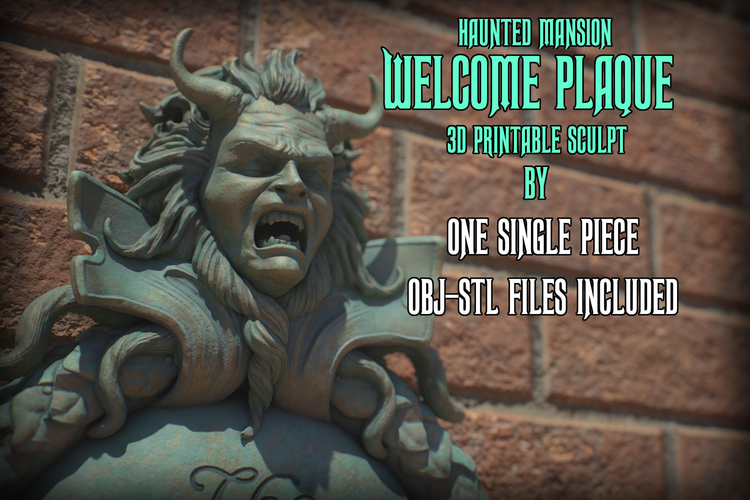 Haunted Mansion 3D Printable Plaque 3D Print 493364
