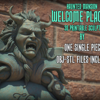 Small Haunted Mansion 3D Printable Plaque 3D Printing 493364