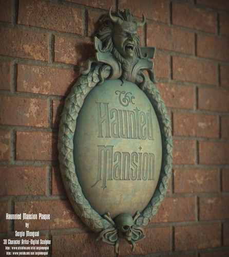 Haunted Mansion 3D Printable Plaque 3D Print 493367
