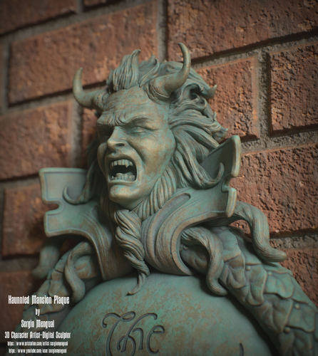 Haunted Mansion 3D Printable Plaque 3D Print 493371