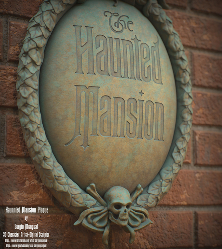 Haunted Mansion 3D Printable Plaque 3D Print 493374