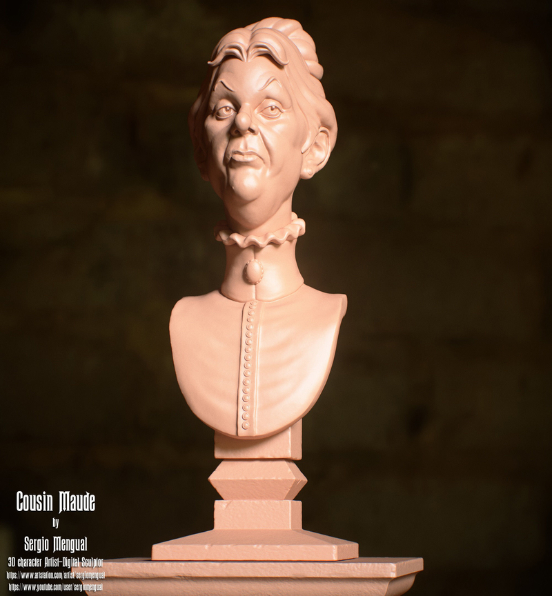 Haunted Mansion Cousin Maude 3D Printable Bust