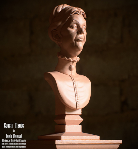Haunted Mansion Cousin Maude 3D Printable Bust 3D Print 493384