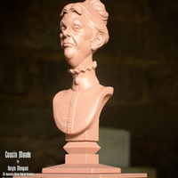 Haunted Mansion Cousin Maude 3D Printable Bust - Thumbnail 4