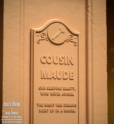 Haunted Mansion Cousin Maude 3D Printable Bust 3D Print 493387