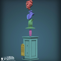 Haunted Mansion Cousin Maude 3D Printable Bust - Thumbnail 8