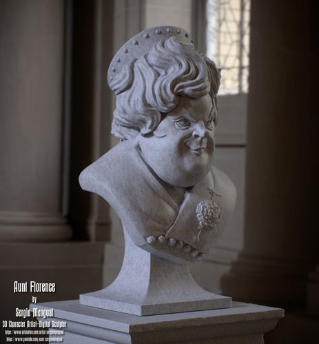 Haunted Mansion Aunt Florence 3D Printable Bust 3D Print 493399