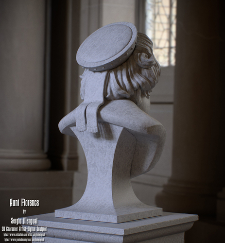 Haunted Mansion Aunt Florence 3D Printable Bust 3D Print 493401