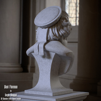 Haunted Mansion Aunt Florence 3D Printable Bust - Thumbnail 4