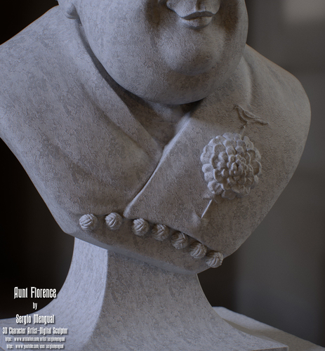 Haunted Mansion Aunt Florence 3D Printable Bust 3D Print 493402