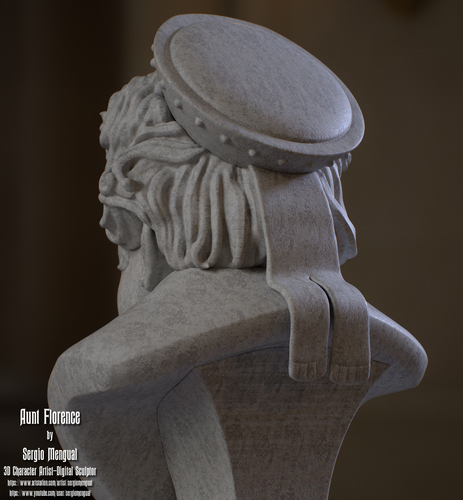 Haunted Mansion Aunt Florence 3D Printable Bust 3D Print 493403
