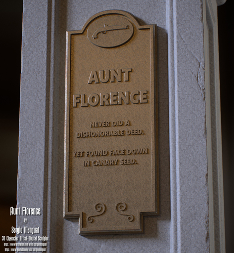 Haunted Mansion Aunt Florence 3D Printable Bust 3D Print 493404