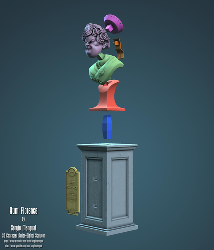 Haunted Mansion Aunt Florence 3D Printable Bust 3D Print 493405
