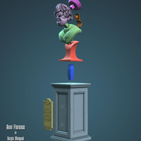 Haunted Mansion Aunt Florence 3D Printable Bust - Thumbnail 8