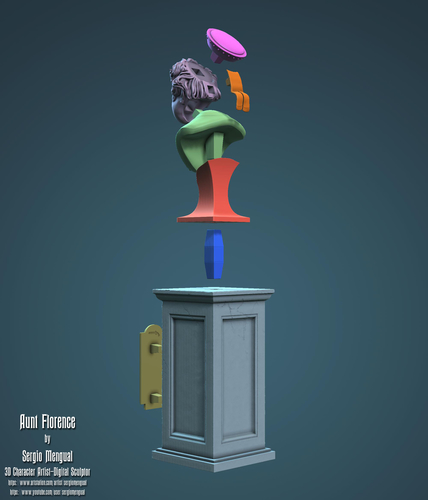 Haunted Mansion Aunt Florence 3D Printable Bust 3D Print 493406