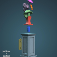 Haunted Mansion Aunt Florence 3D Printable Bust - Thumbnail 9
