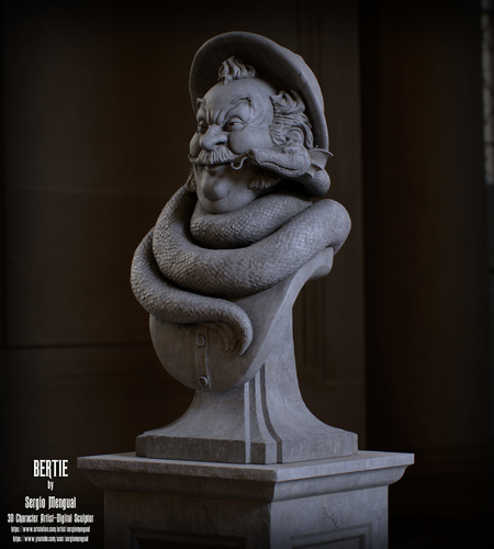 Haunted Mansion Bertie 3D Printable Bust DELUXE VERSION 3D Print 493420