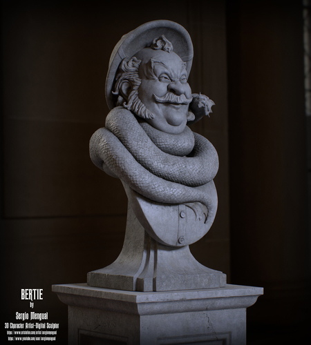Haunted Mansion Bertie 3D Printable Bust DELUXE VERSION 3D Print 493421