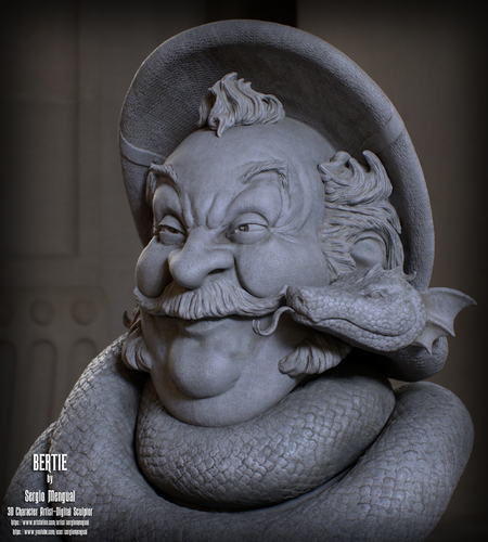 Haunted Mansion Bertie 3D Printable Bust DELUXE VERSION 3D Print 493423