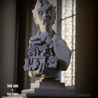Haunted Mansion Uncle Jacob 3D Printable Bust DELUXE VERSION - Thumbnail 2