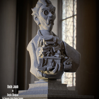 Haunted Mansion Uncle Jacob 3D Printable Bust DELUXE VERSION - Thumbnail 3