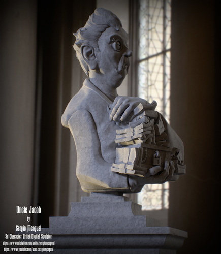 Haunted Mansion Uncle Jacob 3D Printable Bust DELUXE VERSION 3D Print 493436