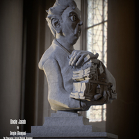 Haunted Mansion Uncle Jacob 3D Printable Bust DELUXE VERSION - Thumbnail 5