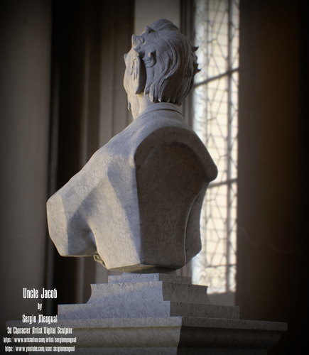 Haunted Mansion Uncle Jacob 3D Printable Bust DELUXE VERSION 3D Print 493437