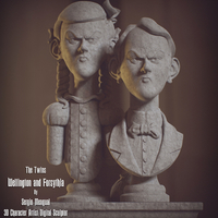 Haunted Mansion The Twins 3D Printable Busts - Thumbnail 2