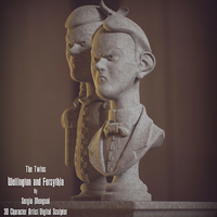 Haunted Mansion The Twins 3D Printable Busts - Thumbnail 4