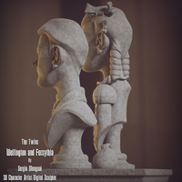 Haunted Mansion The Twins 3D Printable Busts - Thumbnail 6