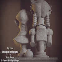 Haunted Mansion The Twins 3D Printable Busts - Thumbnail 7