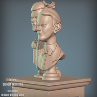 Haunted Mansion The Twins 3D Printable Busts - Thumbnail 8