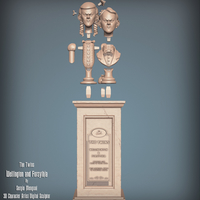 Haunted Mansion The Twins 3D Printable Busts - Thumbnail 9